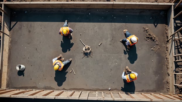 activities of construction workers people, heavy work, work activities, construction projects photo