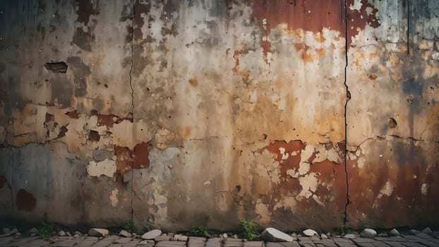 an old grunge wall with some paint on it photo