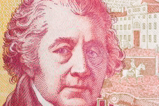 Matthew Boulton a closeup portrait from English money photo