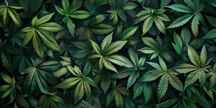 Cannabis texture marijuana leaf pile background photo