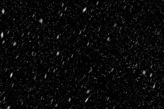 Snow overlay effect on the black background. photo