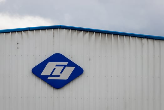 Russia, Kaluga - SEPTEMBER 29, 2020 Fuyao-glass logo on a wall. photo