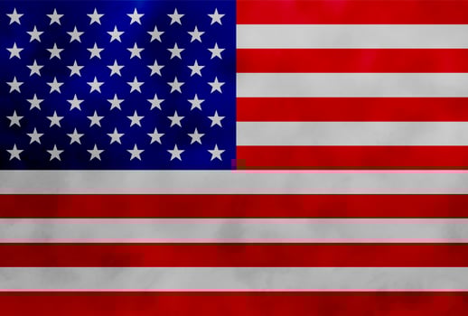 USA flag on grunge concrete wall backdrop. photo