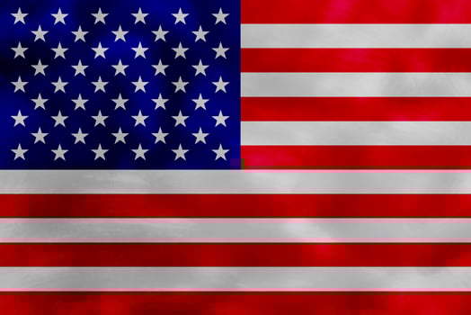 USA flag on grunge concrete wall backdrop. photo