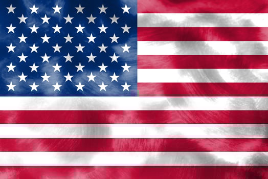 USA flag on grunge concrete wall backdrop. photo