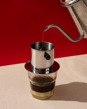 Vietnam drip is a coffee brewing technique originating from Vietnam. photo