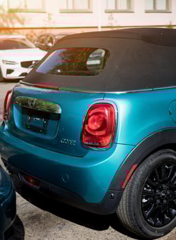 Minsk, Belarus, May 14, 2024 - Stylish Mini Cooper photo