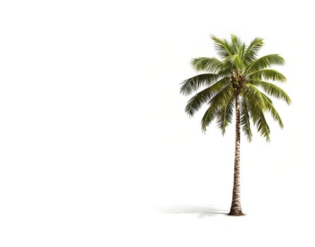 Palm tree with a white background photo