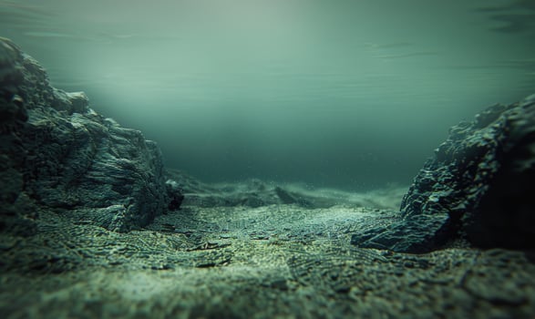 Seabed surface with caustic effect photo