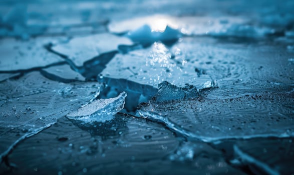 Cracked ice sheet texture background photo