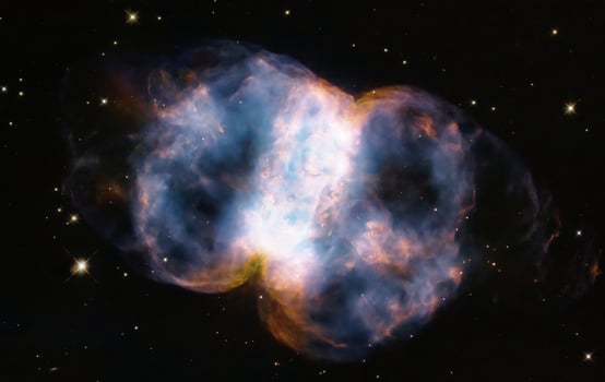 The Little Dumbbell Nebula. M76 or NGC 650-651 a planetary nebula in the northern constellation of Perseus. photo