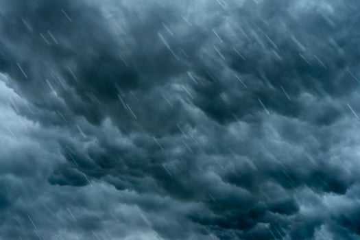Rain clouds on the sky with rain fall. photo