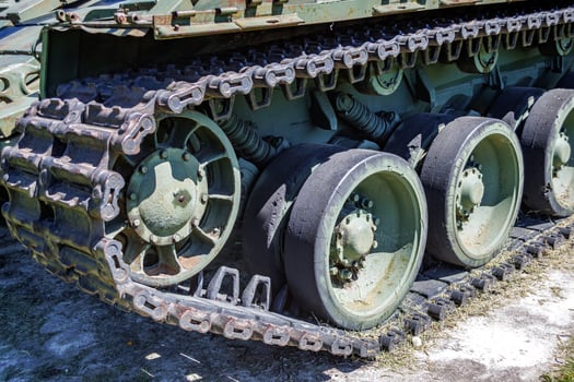 tank t80, armored vehicles with dynamic protection unit on street in green khaki color photo
