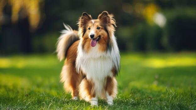 Gentle Grace Shetland Sheepdog in Impressionist Splendor photo