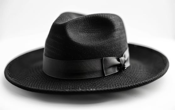 Black hat isolated on the white background photo