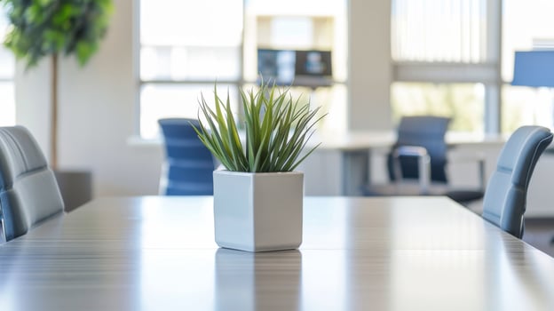 Clean and modern furnishings providing ample copy space photo