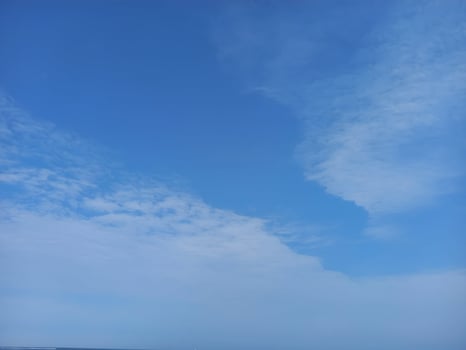 a view of the ocean and sky from a beach photo