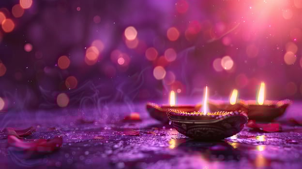 candles of vesak day photo