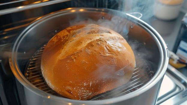 The heating element inside the bread maker providing the perfect temperature for bread to rise and bake photo
