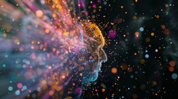 A cloud of data points representing the various factors that AI algorithms use to predict epidemic outbreaks photo