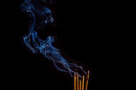 Smoke from incense photo