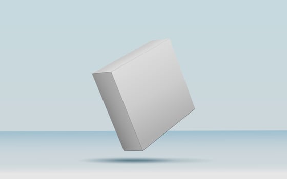 3d rendering realistic white box packaging mockup in studio background. Product mock up modern concept photo