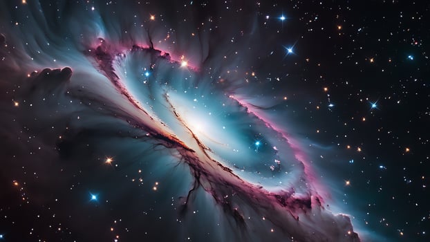 colorful and glowing nebula clouds, beautiful space landscape photo