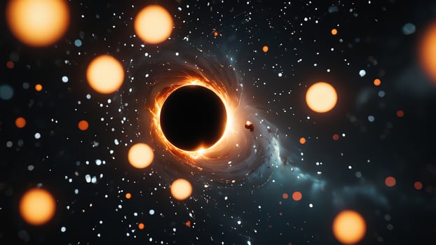 fantasy black hole in space photo