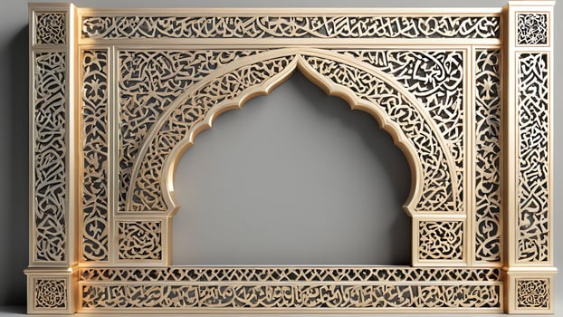 ornate islamic frame background photo