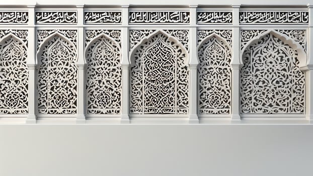 Islamic pattern white frame ornament photo