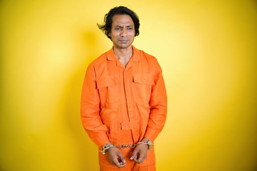 Police arrested angry person photo