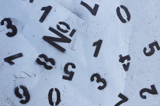 Numbers Painted Wall photo