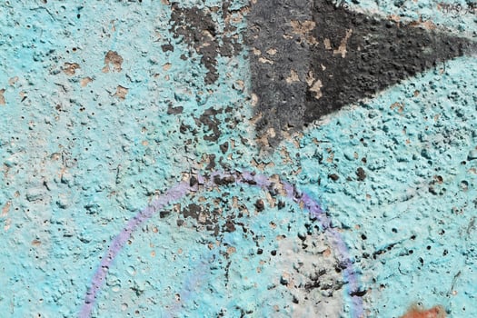 Weathered Graffiti Wall. Urban Street Art Beauty. Texture Backgr photo