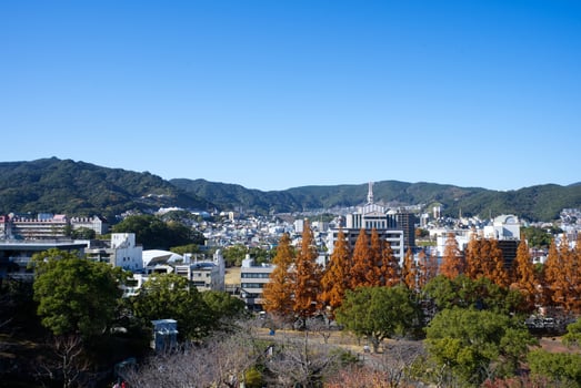 City view from Nagasaki Atomic Bomb Museum Nagasaki, Japan photo