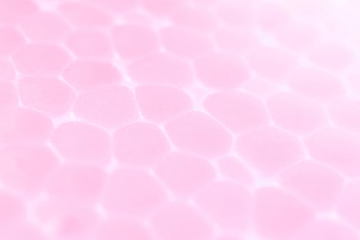 Light Rose Foam Plastic Texture. Abstract Styrofoam Background. Macro Closeup. photo