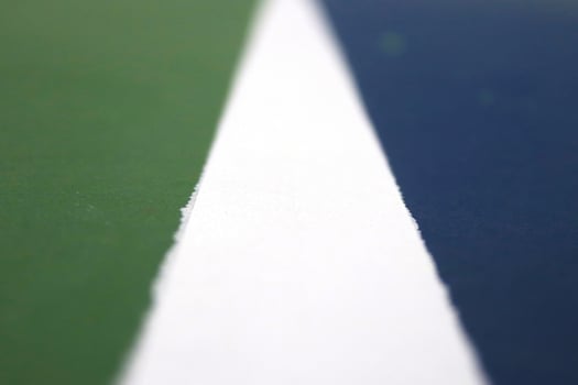 Tennis Playground Markup Line Background Texture. Focused Foreground with Blurred Background. photo