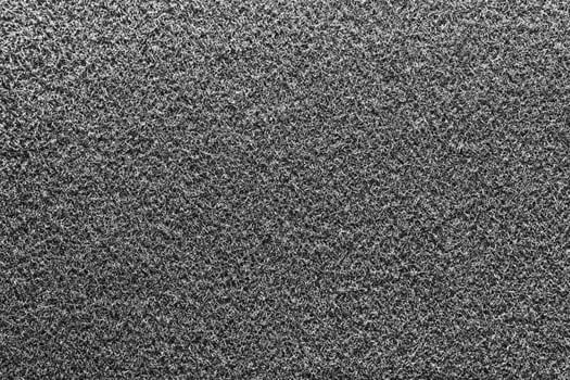 Gray Fleecy Material Texture. Black White Detailed Fibers Fluffy Surface Background. photo