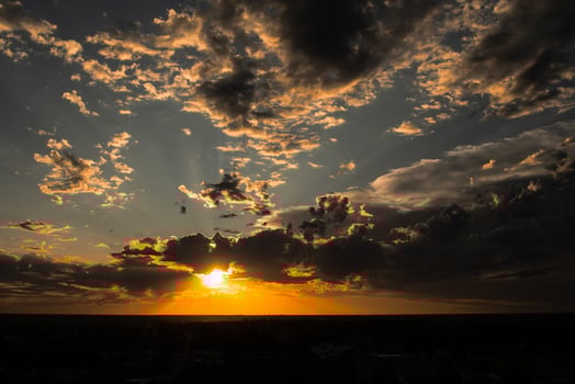 Sunset en steppe photo