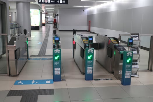 Modern Subway Station Entrance photo