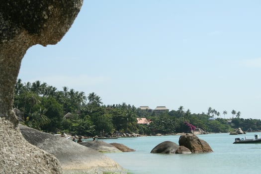 fishing boat, beach, Koh Samui island, Thailand photo