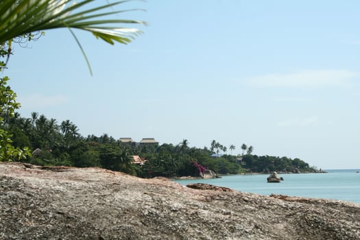 fishing boat, beach, Koh Samui island, Thailand photo