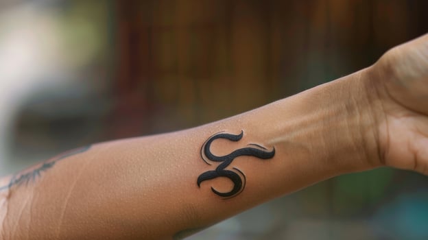 The symmetrical lines of s on a persons arm a reminder of the balance and harmony needed to sustain life. photo