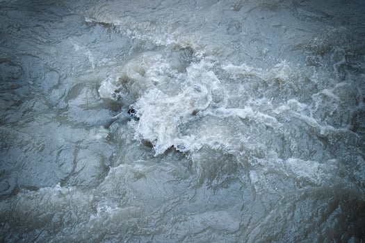 Beautiful blue sea water surface with low waves photo