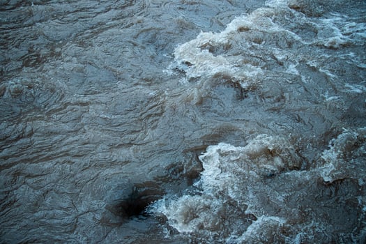 Beautiful blue sea water surface with low waves photo