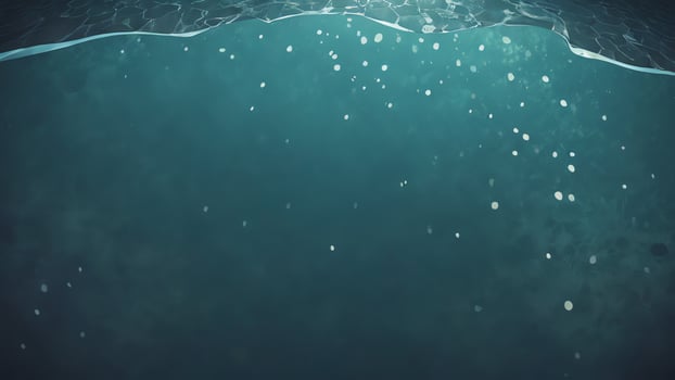 underwater scene with fish and bubbles photo