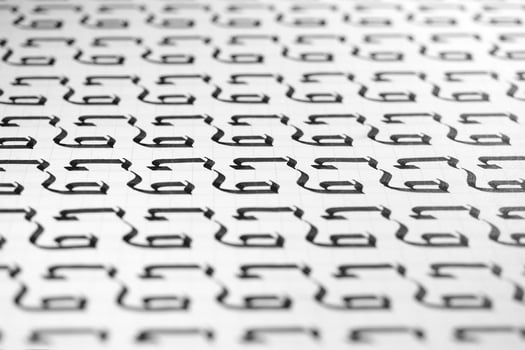Calligraphy black and white letters G background. Lettering practice writing worksheet. Handwriting symbol filling pattern. Calligraphic letter G learning skills paper page. photo