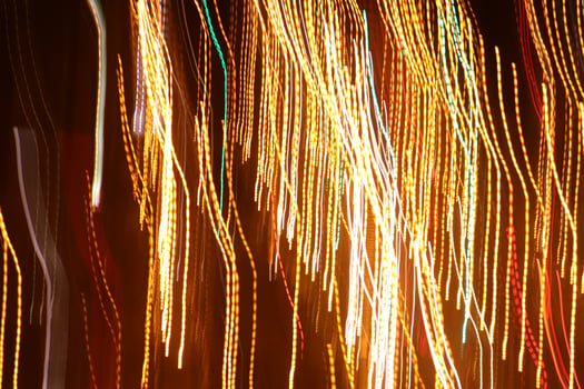 Traffic bright lamps tracks. Road light traces. Trail lines background. photo