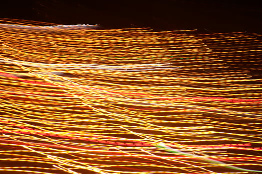 Traffic bright lamps tracks. Road light traces. Trail lines background. photo