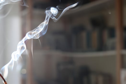 Smoke spirit magic meditation background. Beautiful aroma spiritual smell aromatherapy backdrop. photo