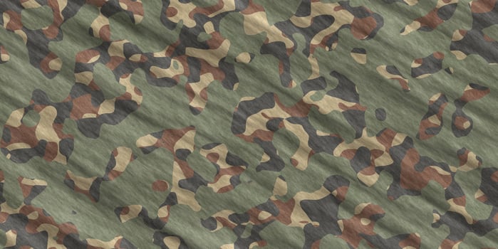 Green Army Camouflage Background. Military Camo Clothing Texture. Seamless Combat Uniform. photo
